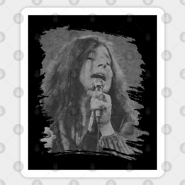 Janis joplin // Retro Poster Magnet by Degiab